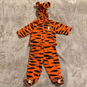 Disney Tigger Fleece Hoodie and Footed Pants Set Orange Black 3-6M 015167P